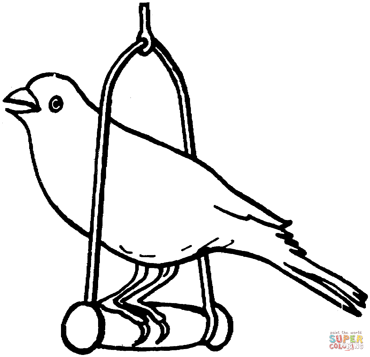 Canary bird coloring page | Free Printable Coloring Pages