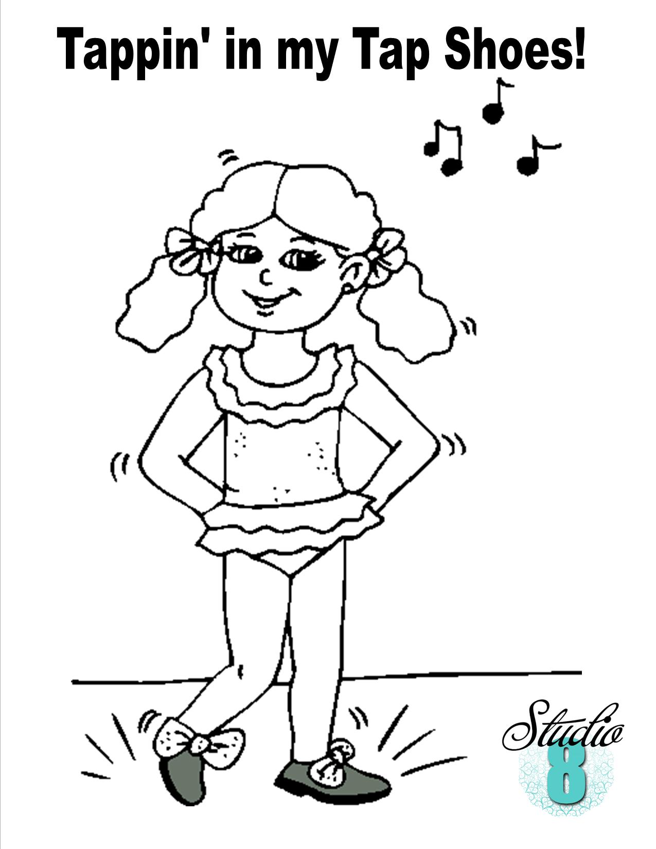Tappin in Tap Shoes - Tap Dance Coloring Pages