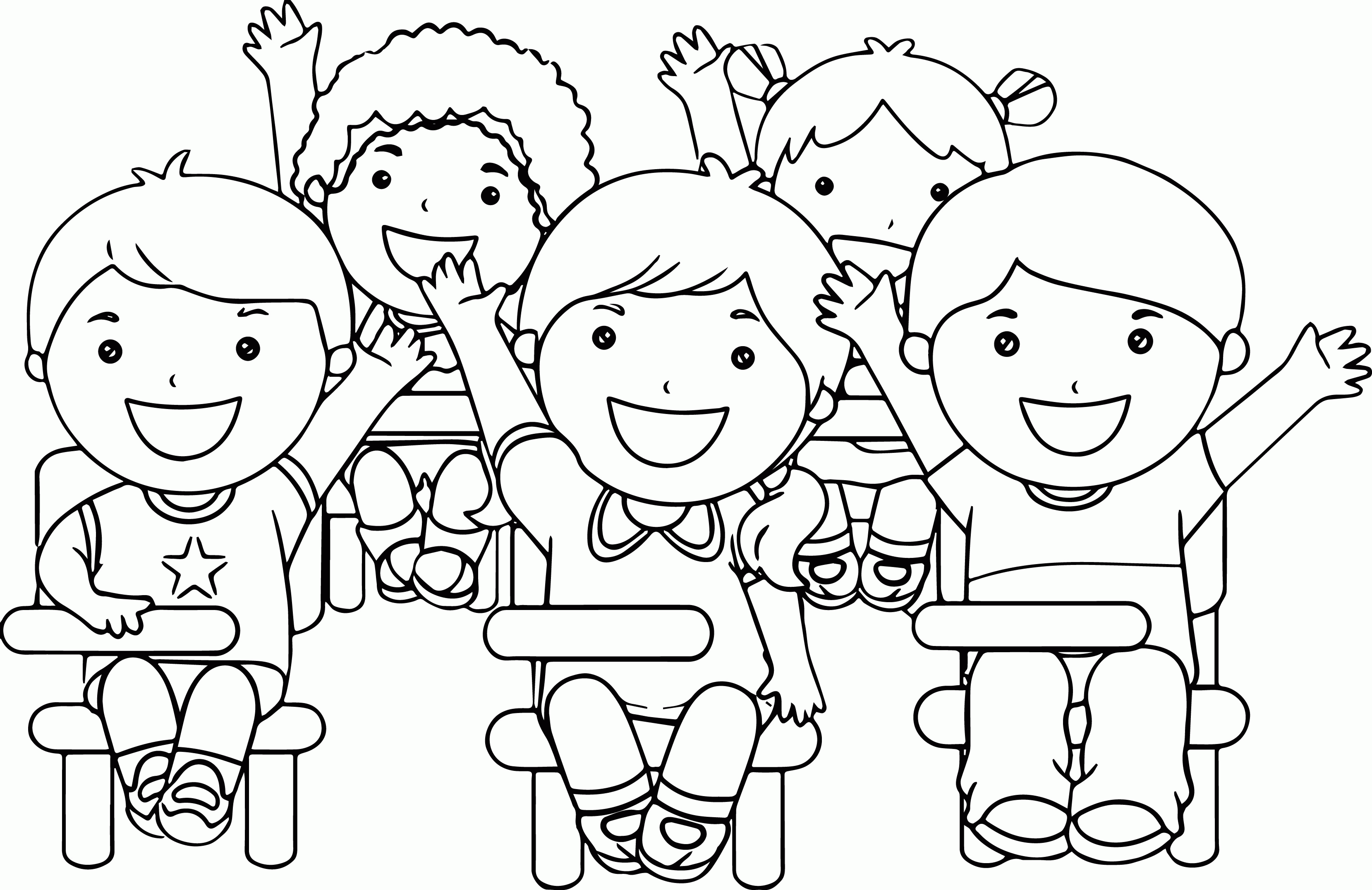 Child At School Coloring Page   Coloring Home