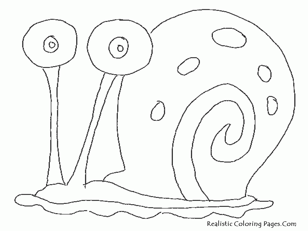 Coloring Pages Spongebob Gary - High Quality Coloring Pages