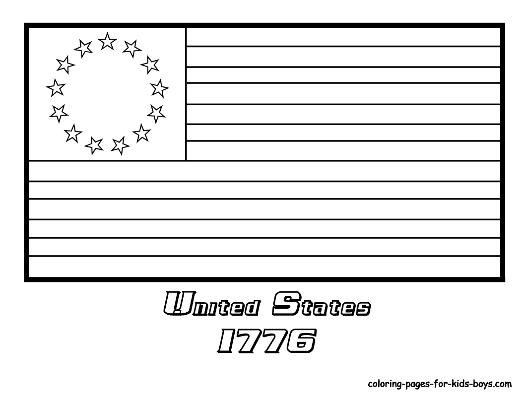 American Flag Coloring Page Preschool - Coloring Pages For All Ages