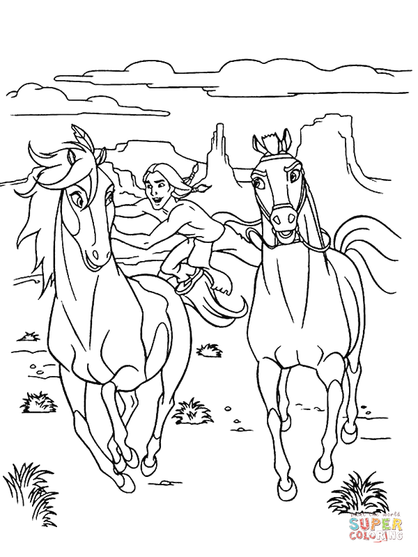 Spirit: Stallion of the Cimarron coloring pages | Free Coloring Pages
