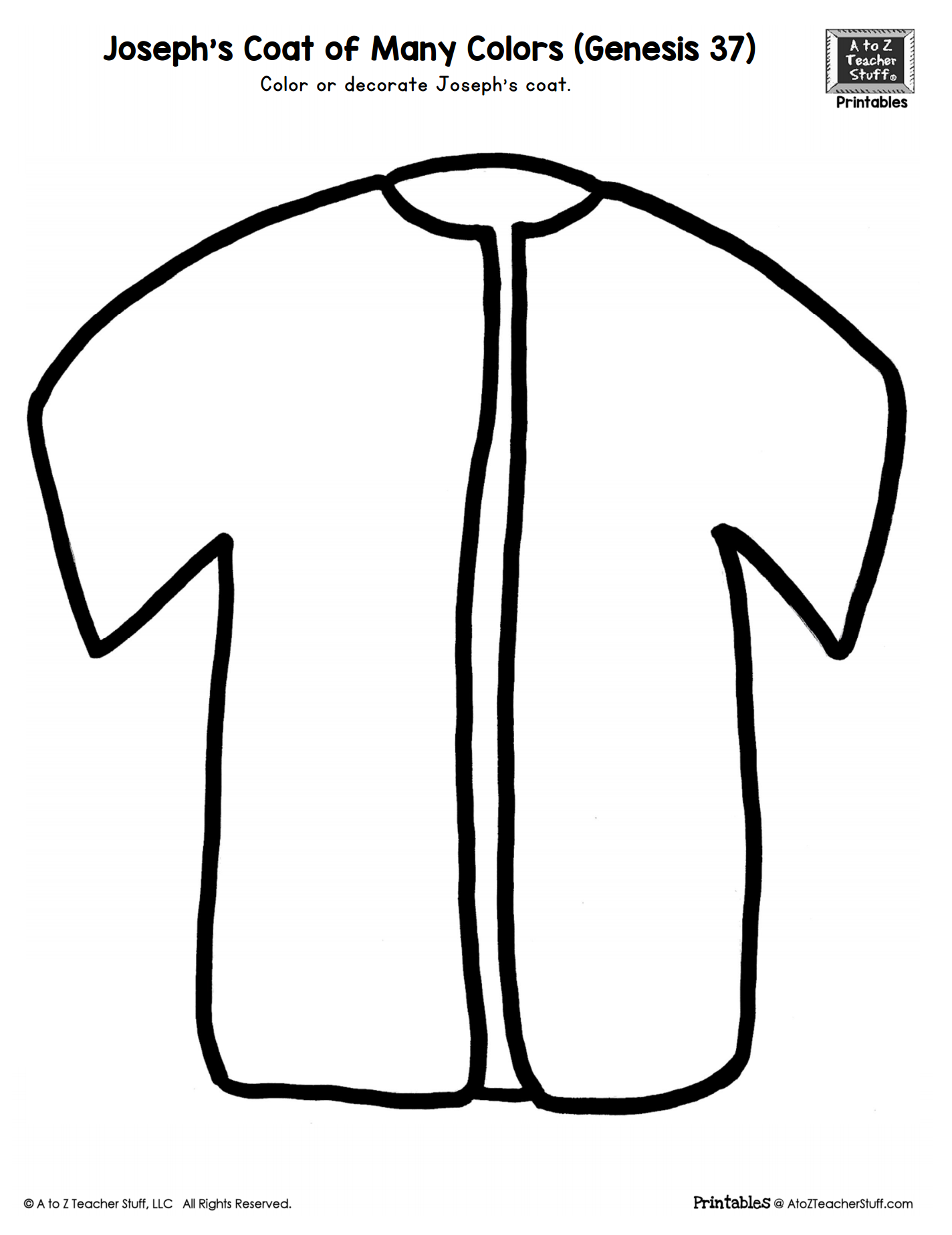 Coloring Page Joseph Coat Of Many Colors - Coloring Home
