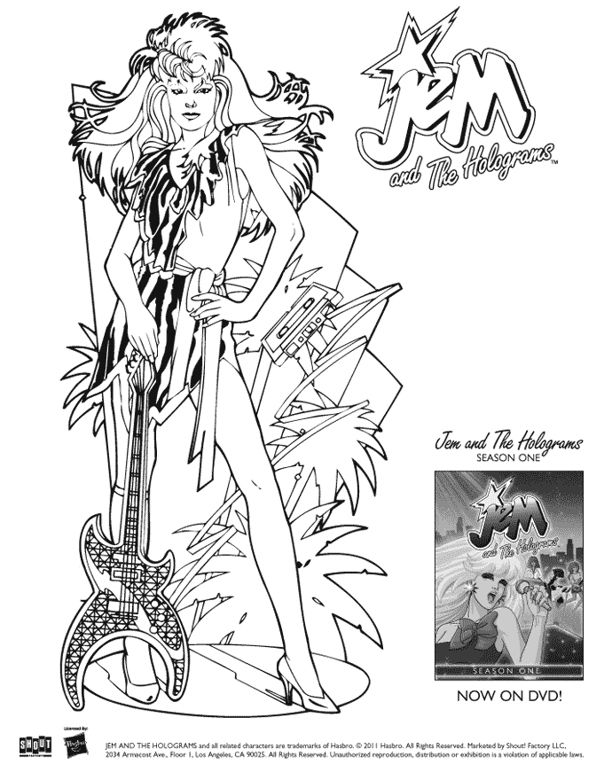 Jem and The Holograms Coloring Pages | Cartoon Jr.