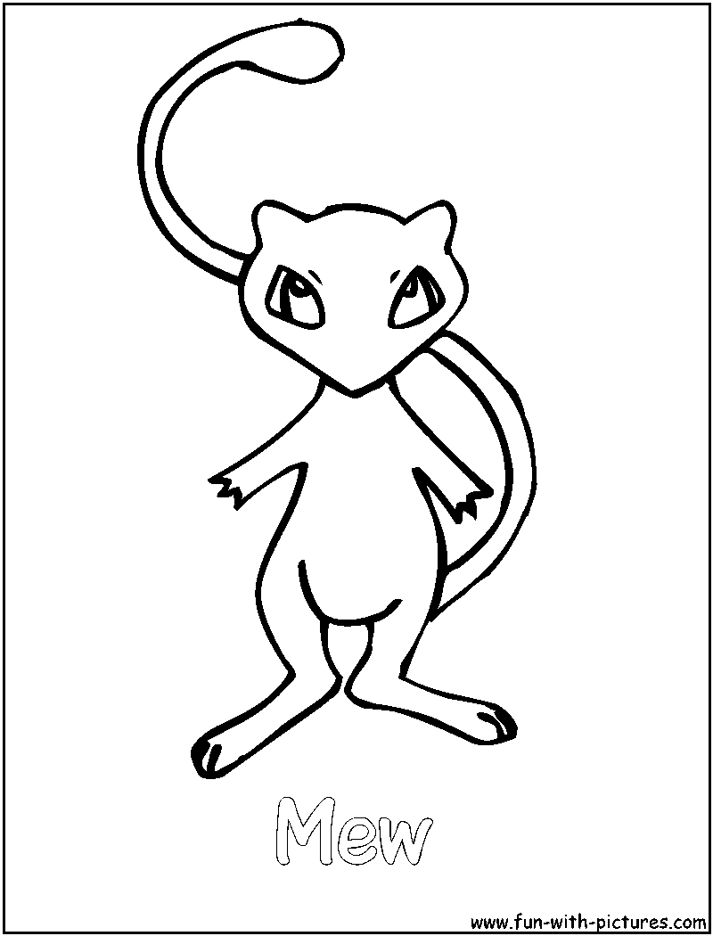 11 Pics of Mew Pokemon Coloring Pages - Pokemon Mew Coloring Pages ...