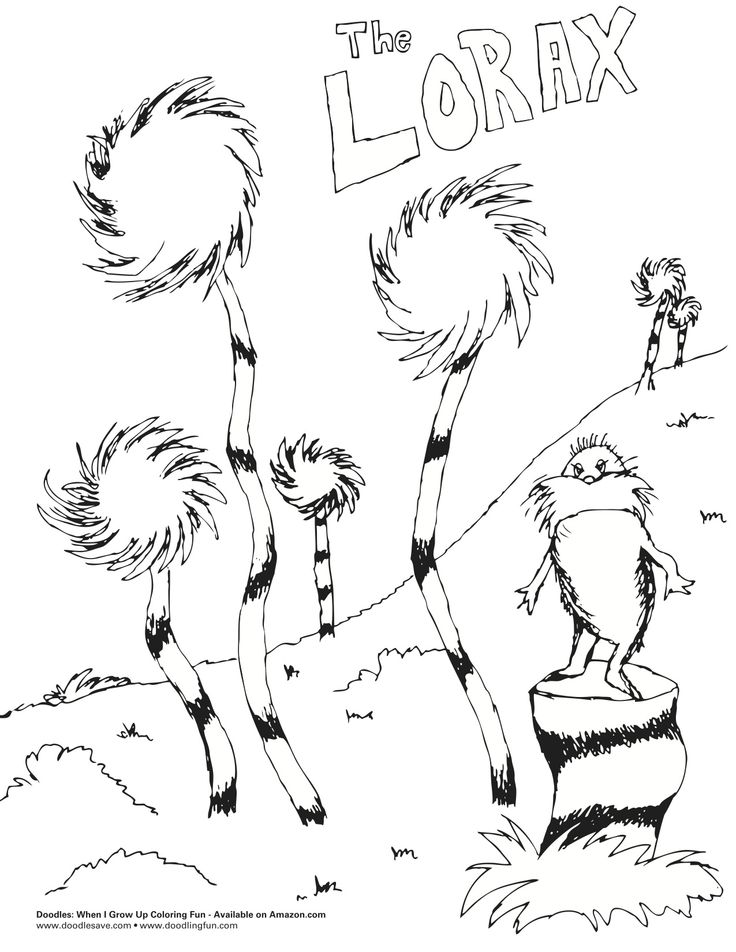 Lorax Trees, Printable Coloring Pages