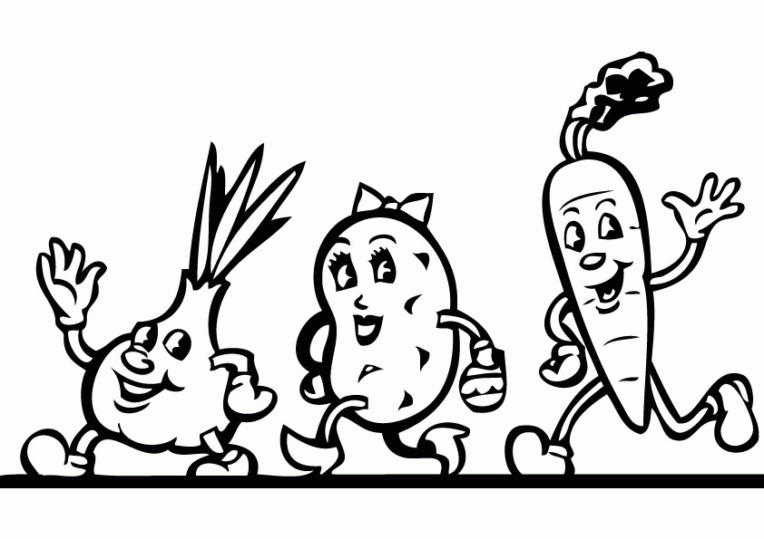 Veggies coloring pages kids