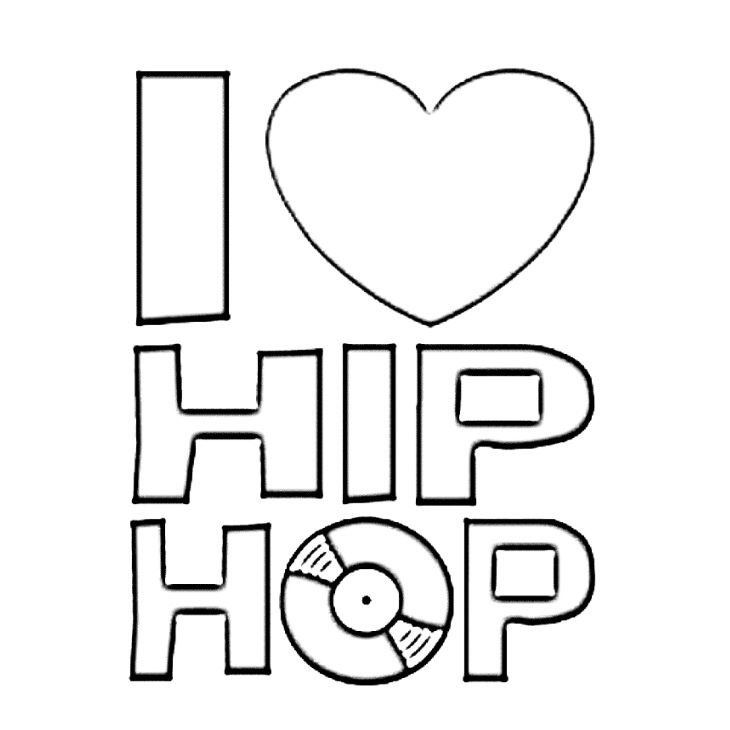 I love Hip Hop | Dance coloring pages, Hip hop dance, Coloring books