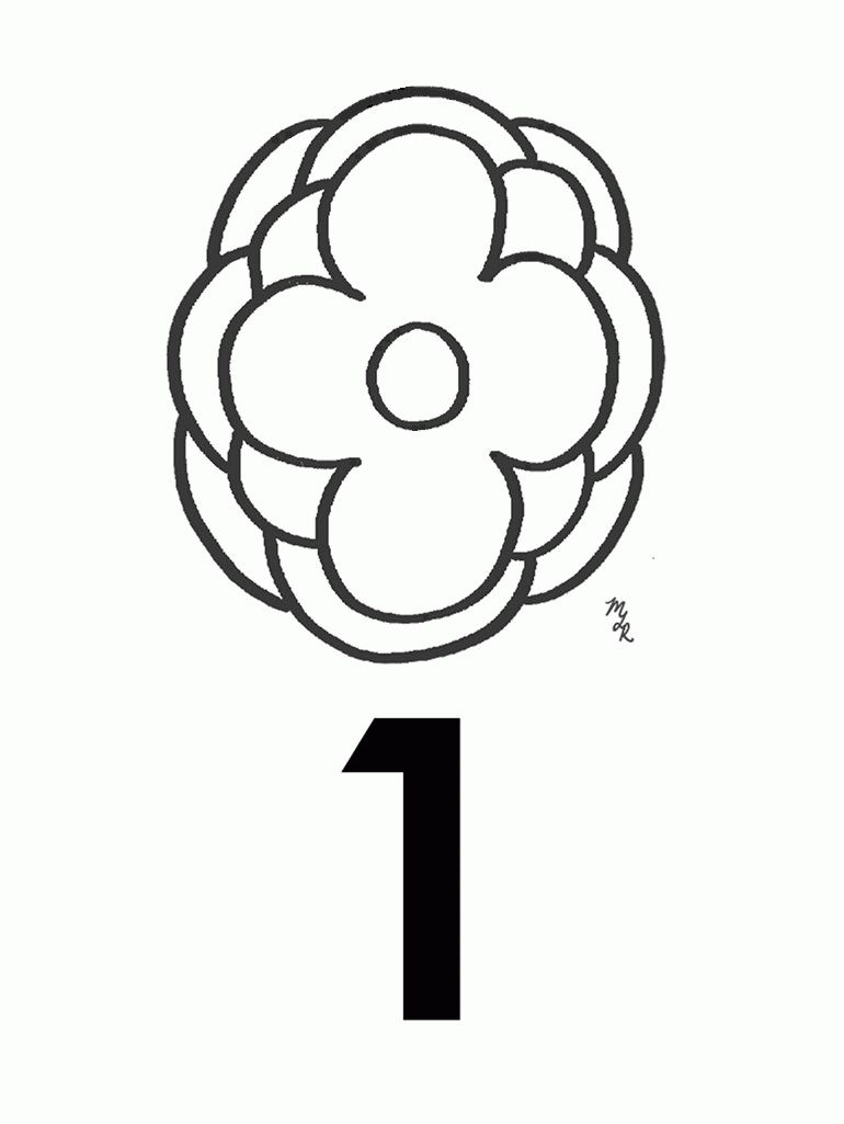 Number One (1) Coloring Page | Crayon Action Coloring Pages