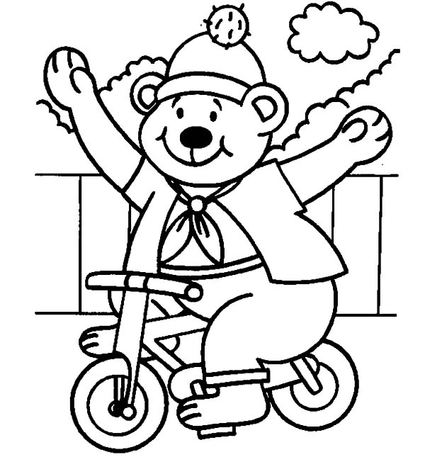 Circus Bear On Sunny Day Coloring Pages : Best Place to Color