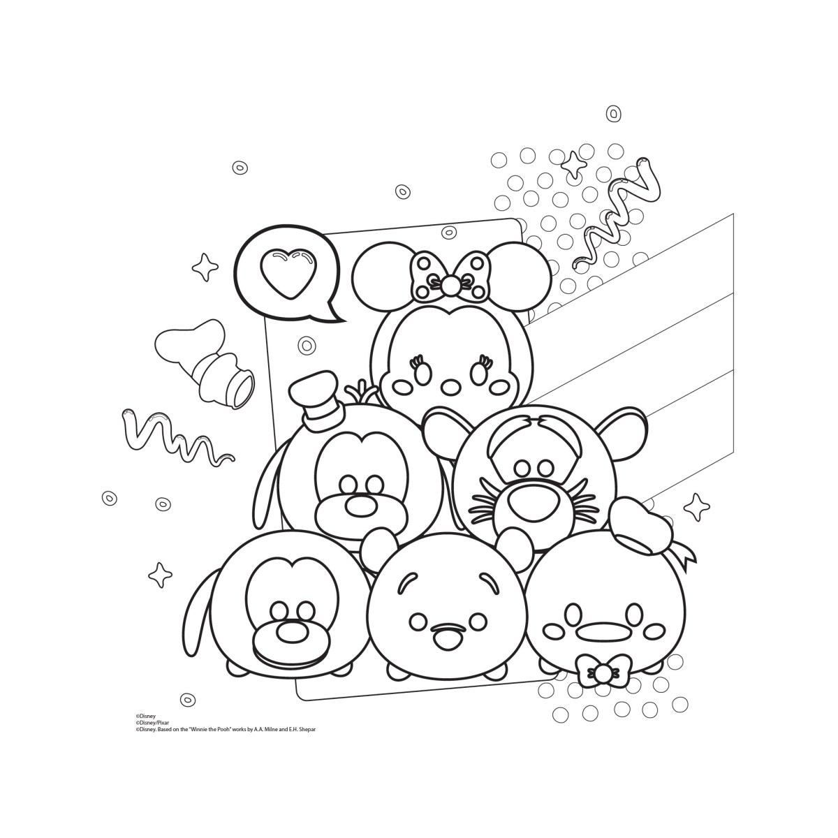 Tsum Tsum Coloring Pages   Coloring Home