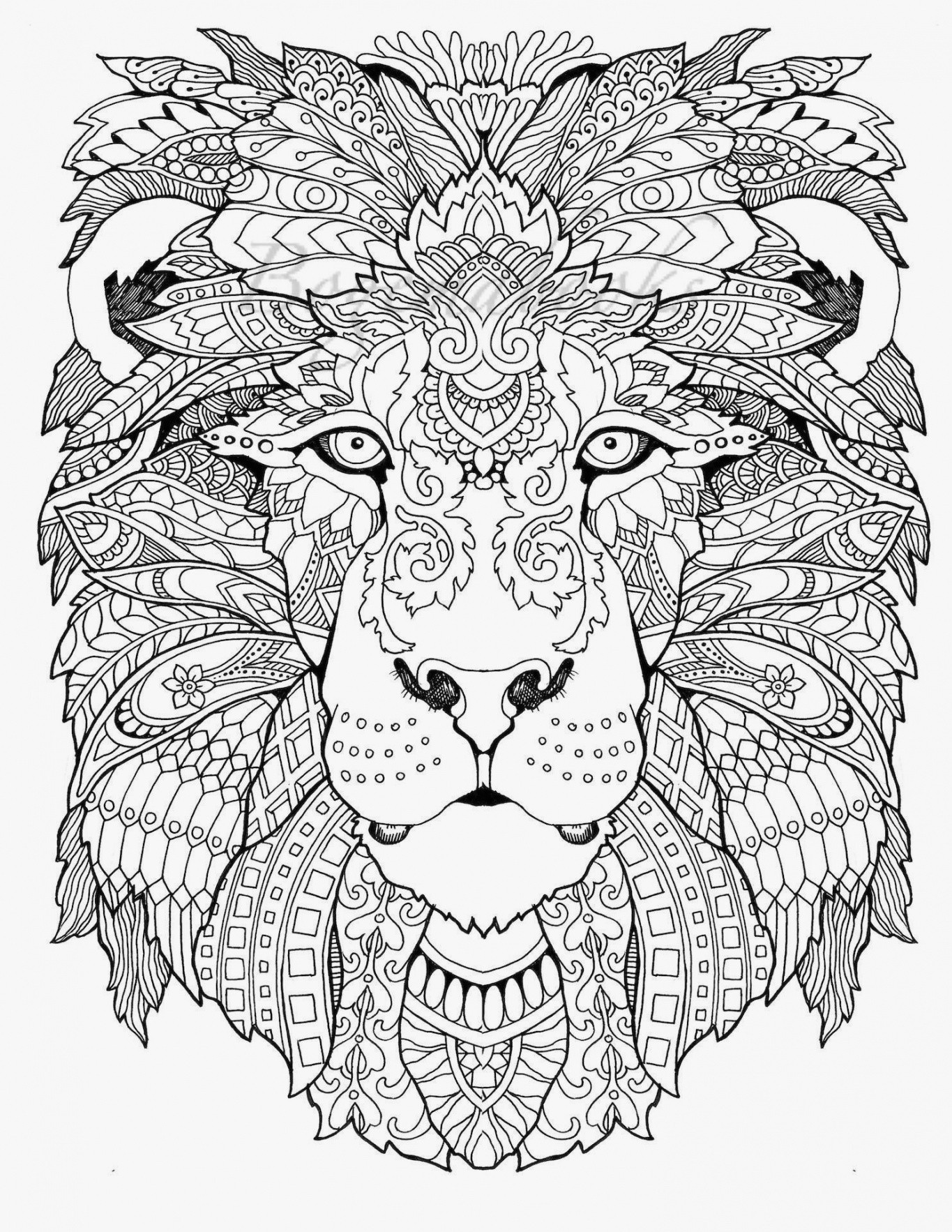 Coloring Pages  Difficult Coloring Pagesndala Animals ...