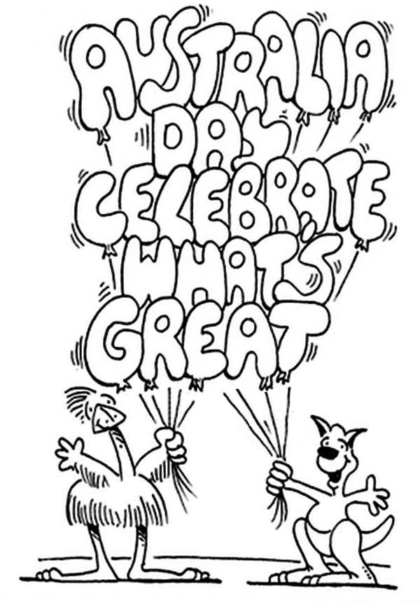 free australian animals coloring pages. australia day coloring ...