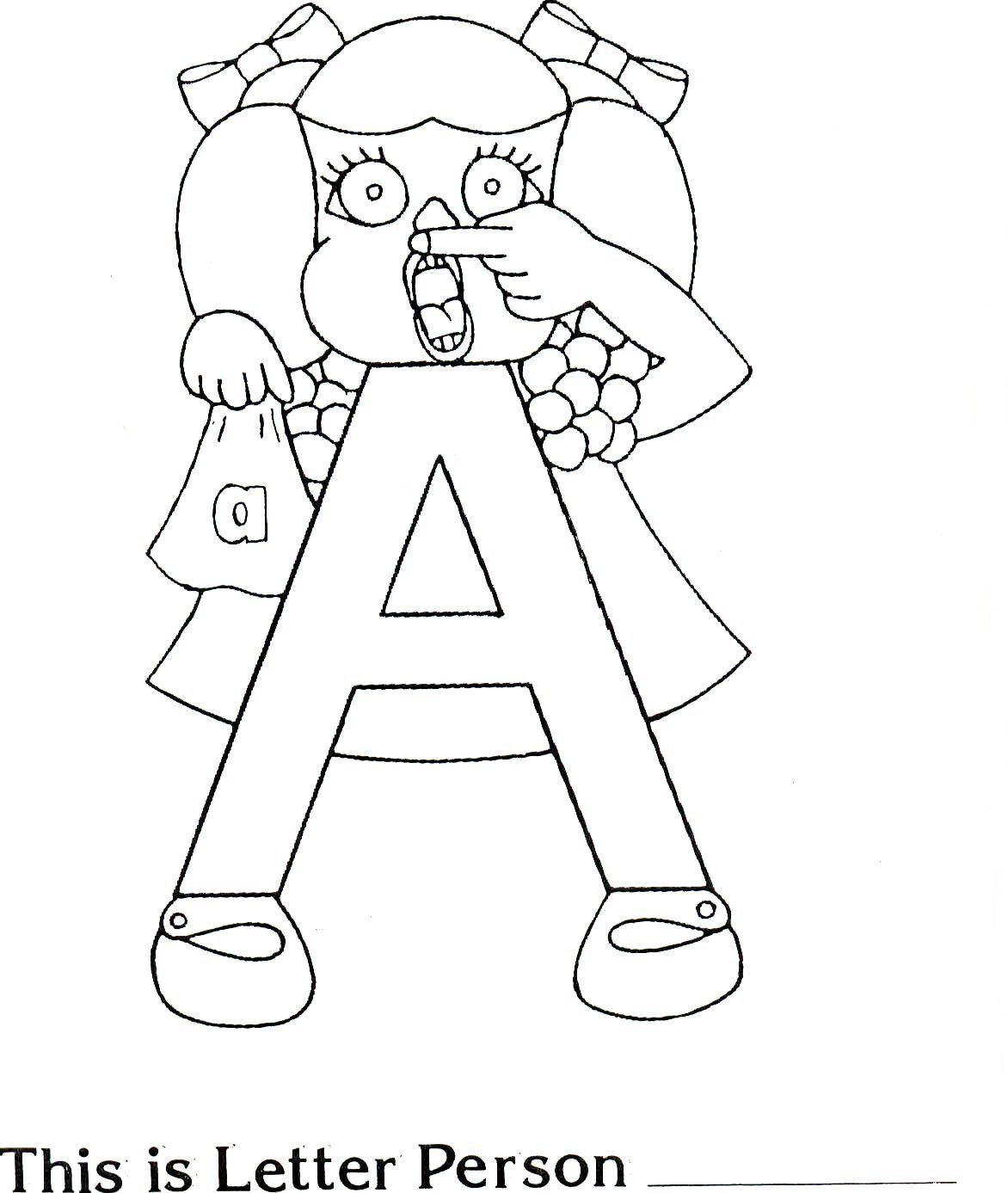 The Letter A Coloring Pages - Coloring Home