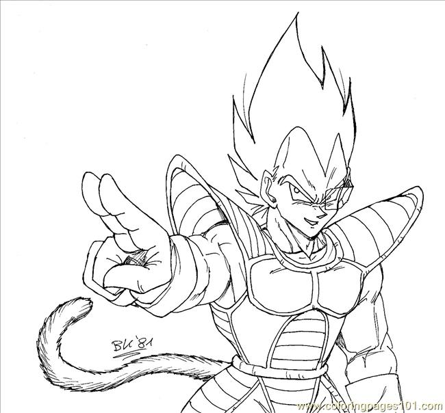 Dragon Ball Coloring Pages Vegeta