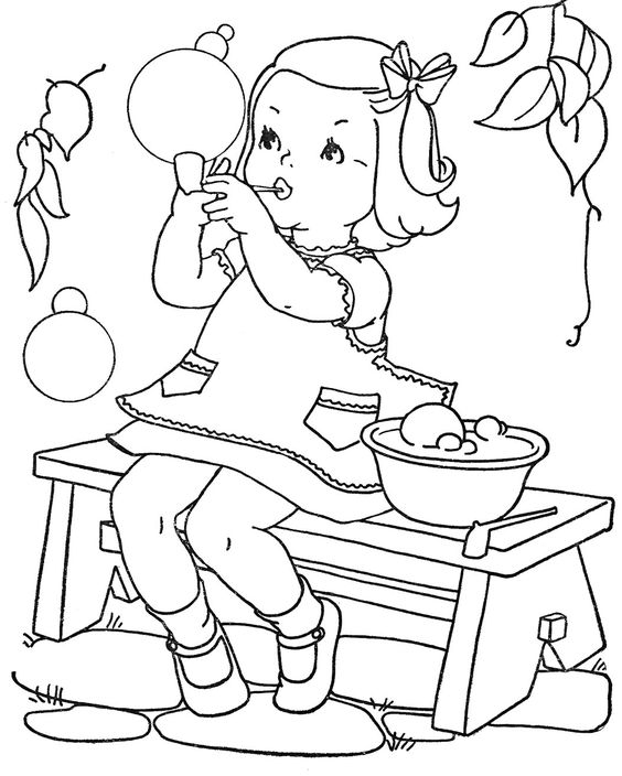 20 Vintage Coloring Book Images - Free to print! Maybe use for ...