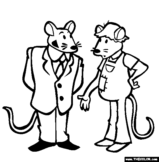Town Mouse Country Mouse Coloring Pages - Coloring Pages
