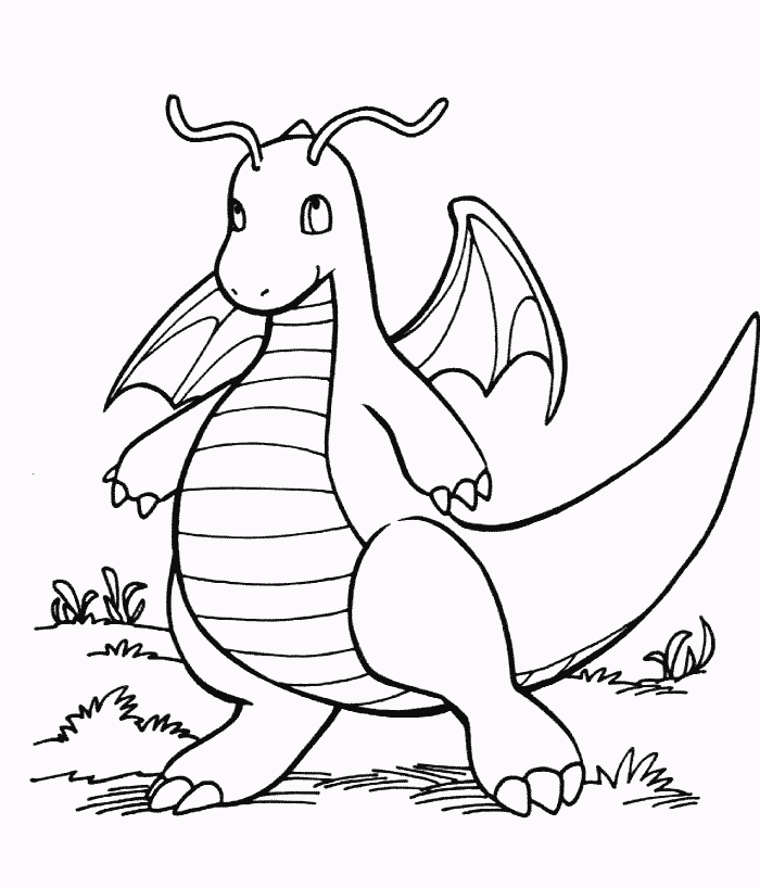 Pokemon Coloring Pages Dragonite - Coloring Home