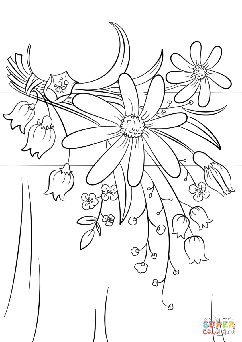 Summer Flowers coloring page | Free Printable Coloring Pages