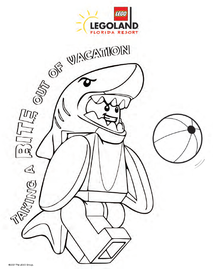 Coloring Sheet: LEGO® Shark Suit Guy