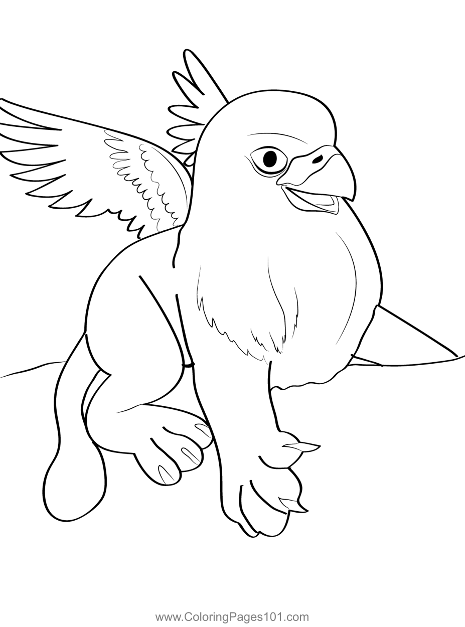 Baby Griffin Coloring Page for Kids - Free Griffins Printable Coloring Pages  Online for Kids - ColoringPages101.com | Coloring Pages for Kids