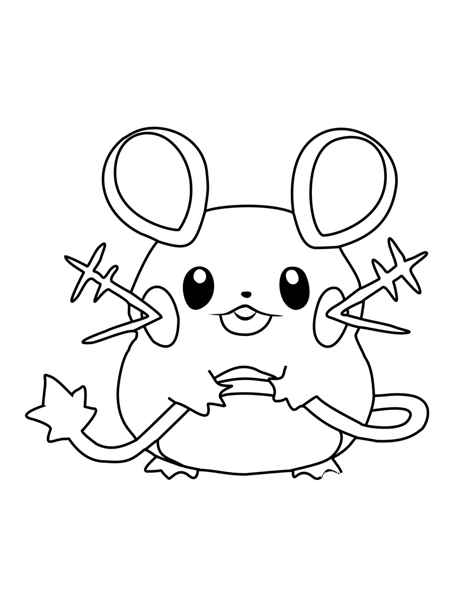 Dedenne Pokemon coloring pages - Free Printable