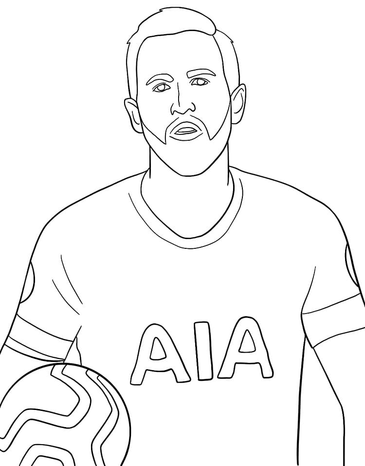 Harry Kane 5 Coloring Page - Free Printable Coloring Pages for Kids