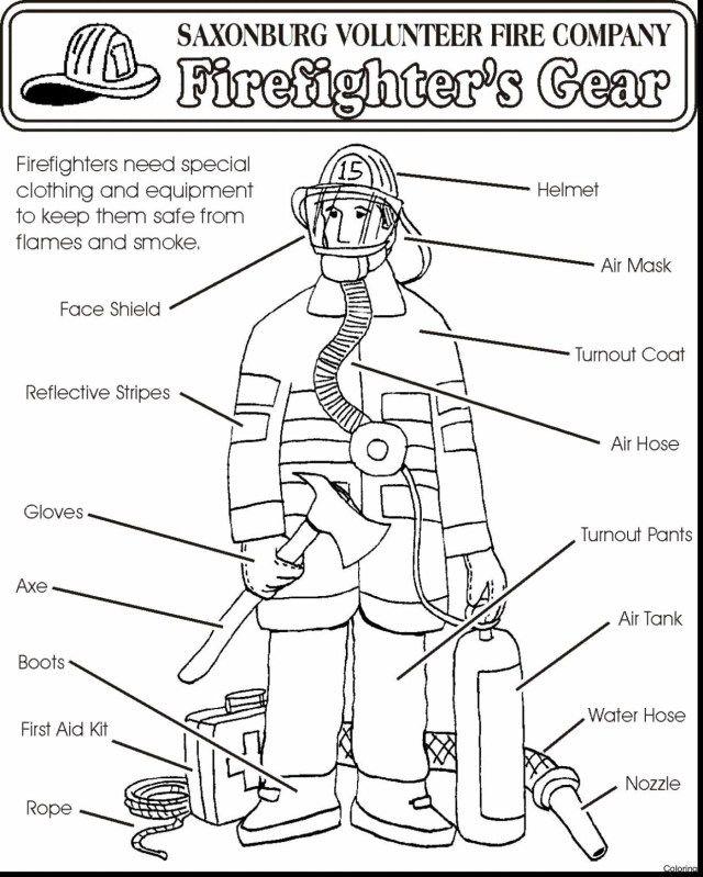 23+ Great Picture of Firefighter Coloring Pages | Fire safety unit ...