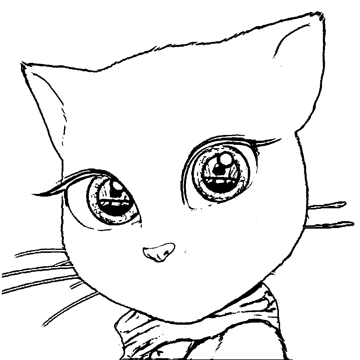 Talking angela coloring pages