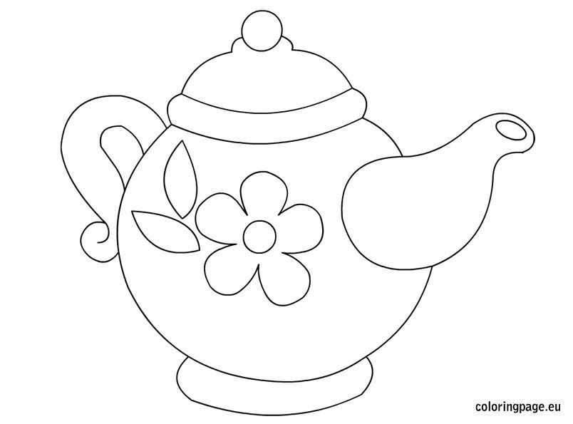 Teapot coloring page printable | Coloring pages, Coloring sheets ...