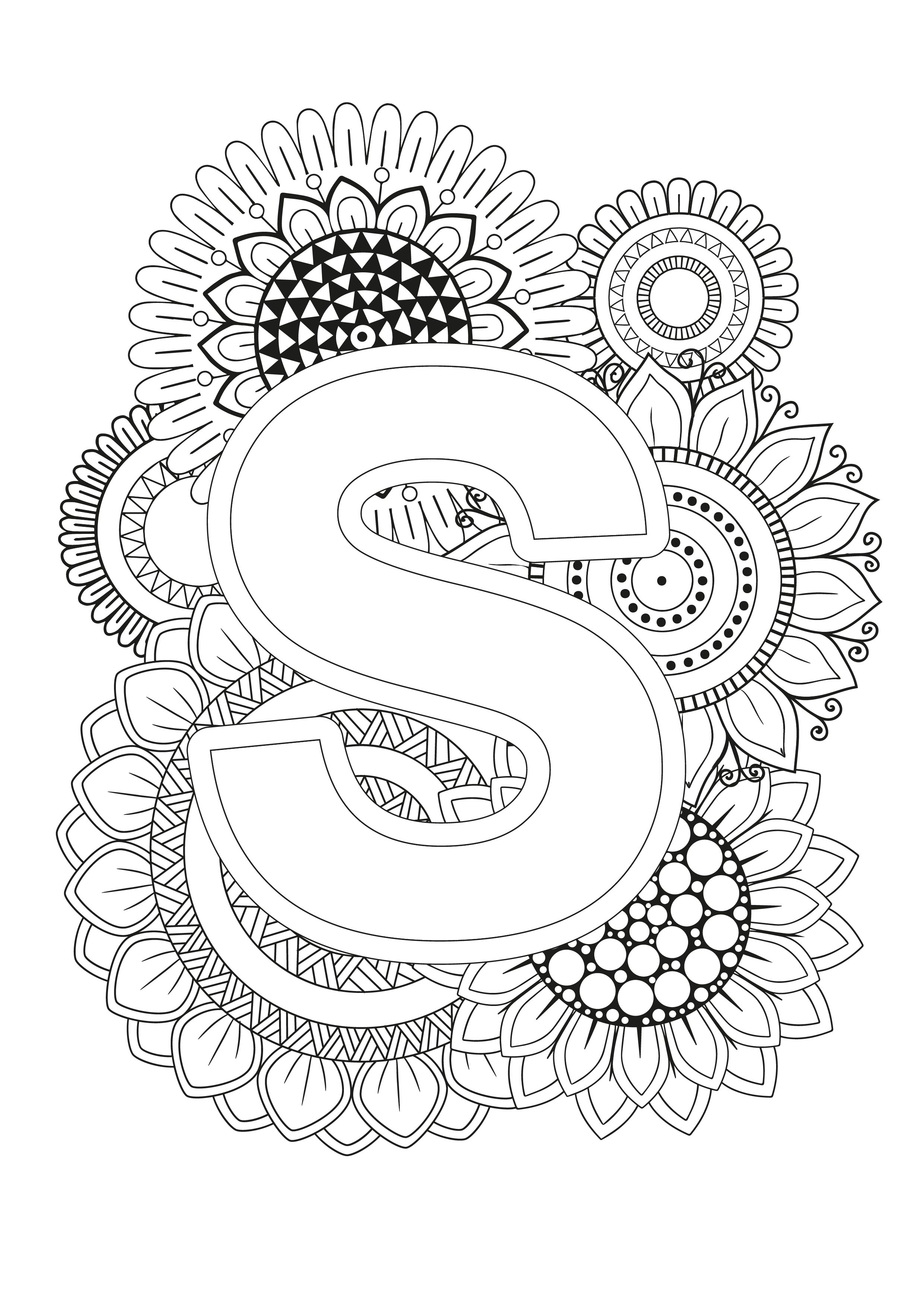 Mindfulness Coloring Page - Alphabet in ...pinterest.nz
