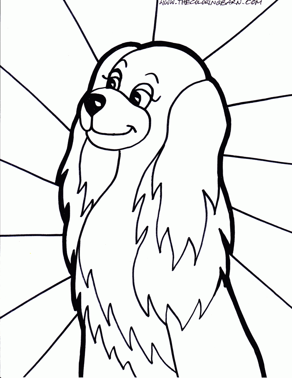 Cute Cartoon Dog Coloring Pages - Coloring Page