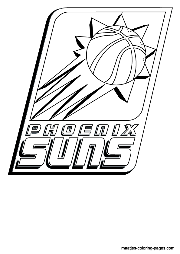 NBA Phoenix Suns logo coloring pages