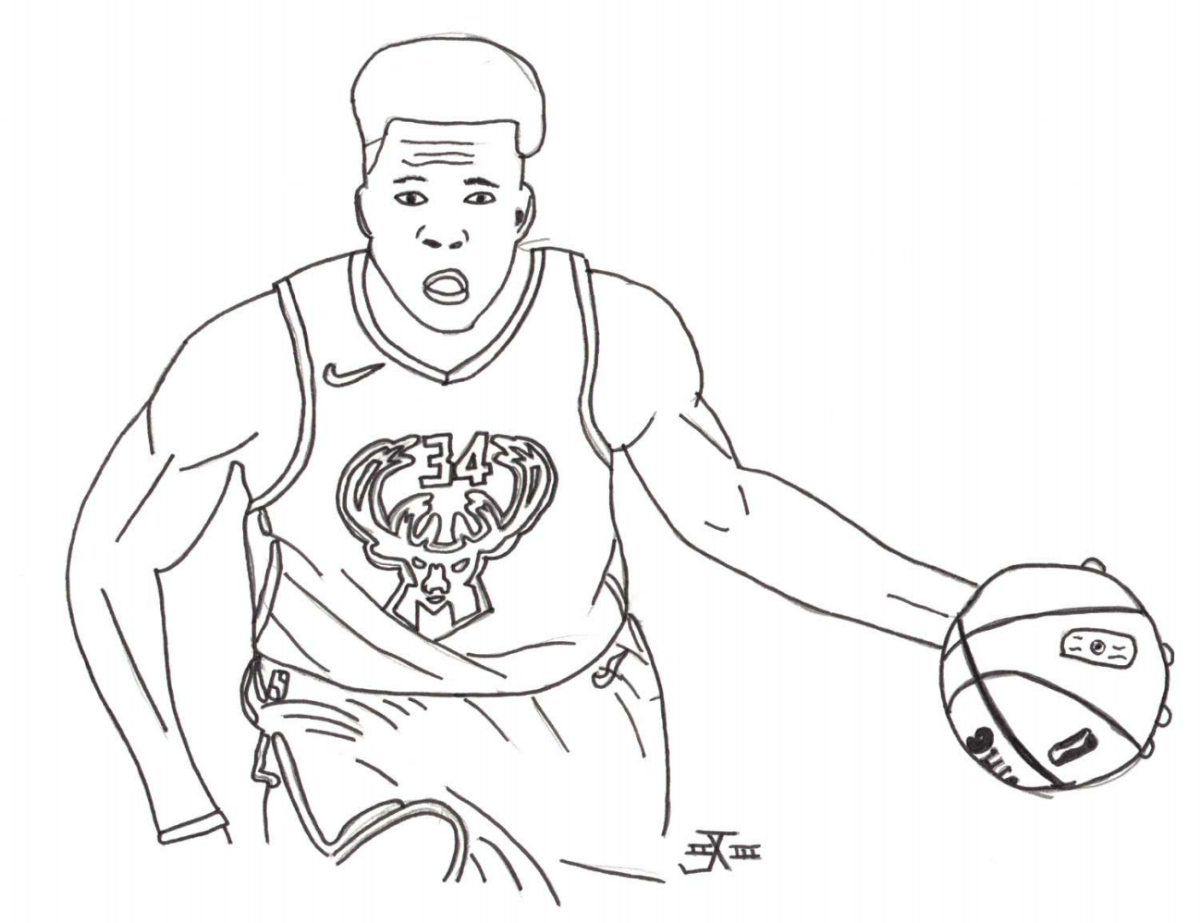 Giannis Antetokounmpo Coloring Sheet – The Greek Freak – Sports Gear of the  Year