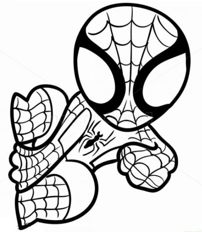 Baby Spiderman Coloring Pages - Coloring Home