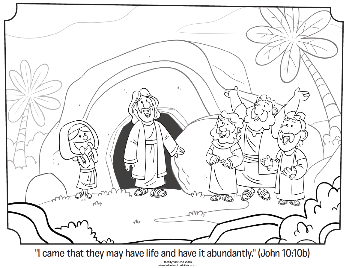Jesus is Risen Coloring Page - Whats in the Bible