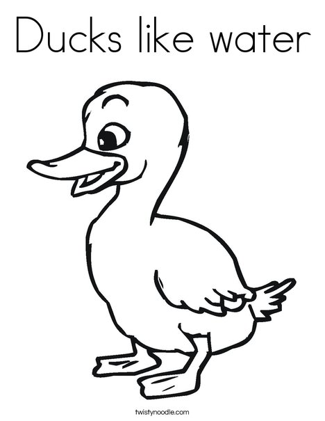 Ducks like water Coloring Page - Twisty Noodle