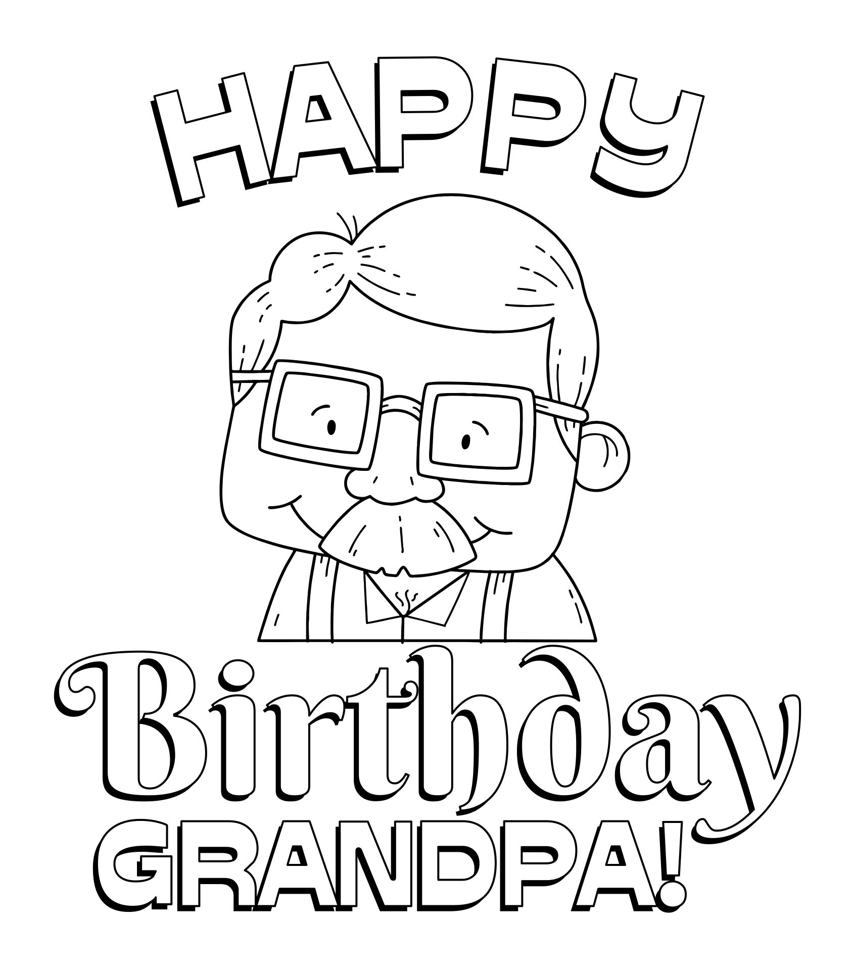 10 Best Happy Birthday Grandpa Printable - printablee.com
