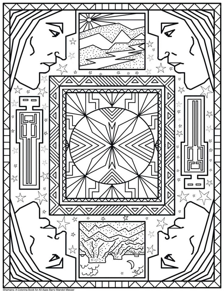Shamans Coloring book by Barry Mandot Messer Free coloring page ...