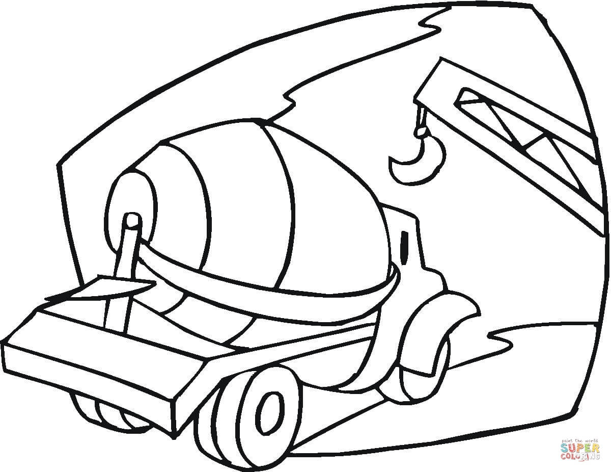 Cement Mixer coloring page | Free Printable Coloring Pages