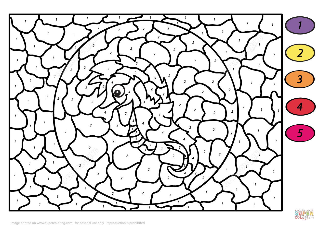 free printable paint by number coloring pages