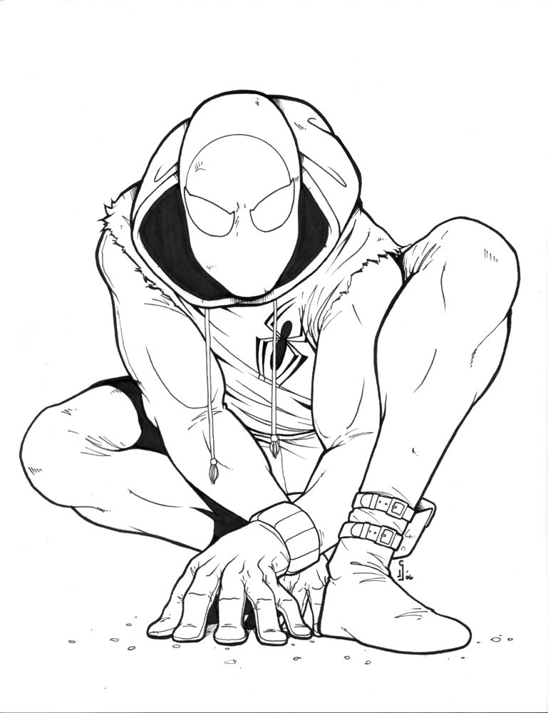 Coloring Sheet Spider Man Into The Spider Verse Coloring Pages | Exeranmat  Coloring