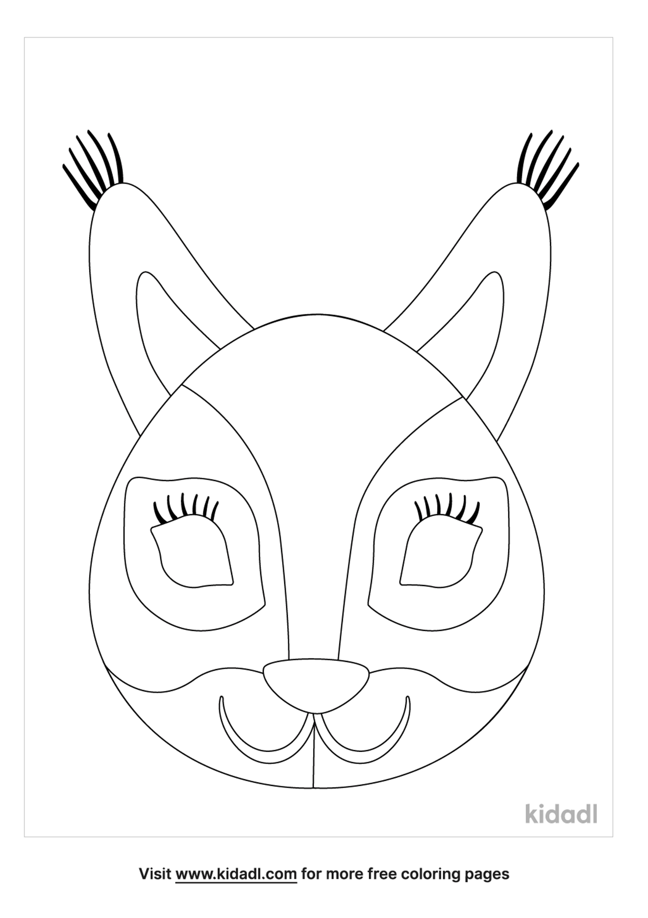 Squirrel Mask Template Coloring Pages | Free Animals Coloring Pages | Kidadl