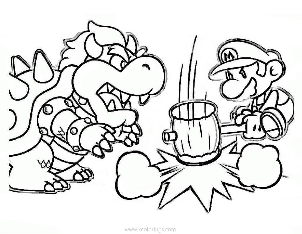 Bowser Coloring Pages With Mario   XColorings.com   Coloring Home