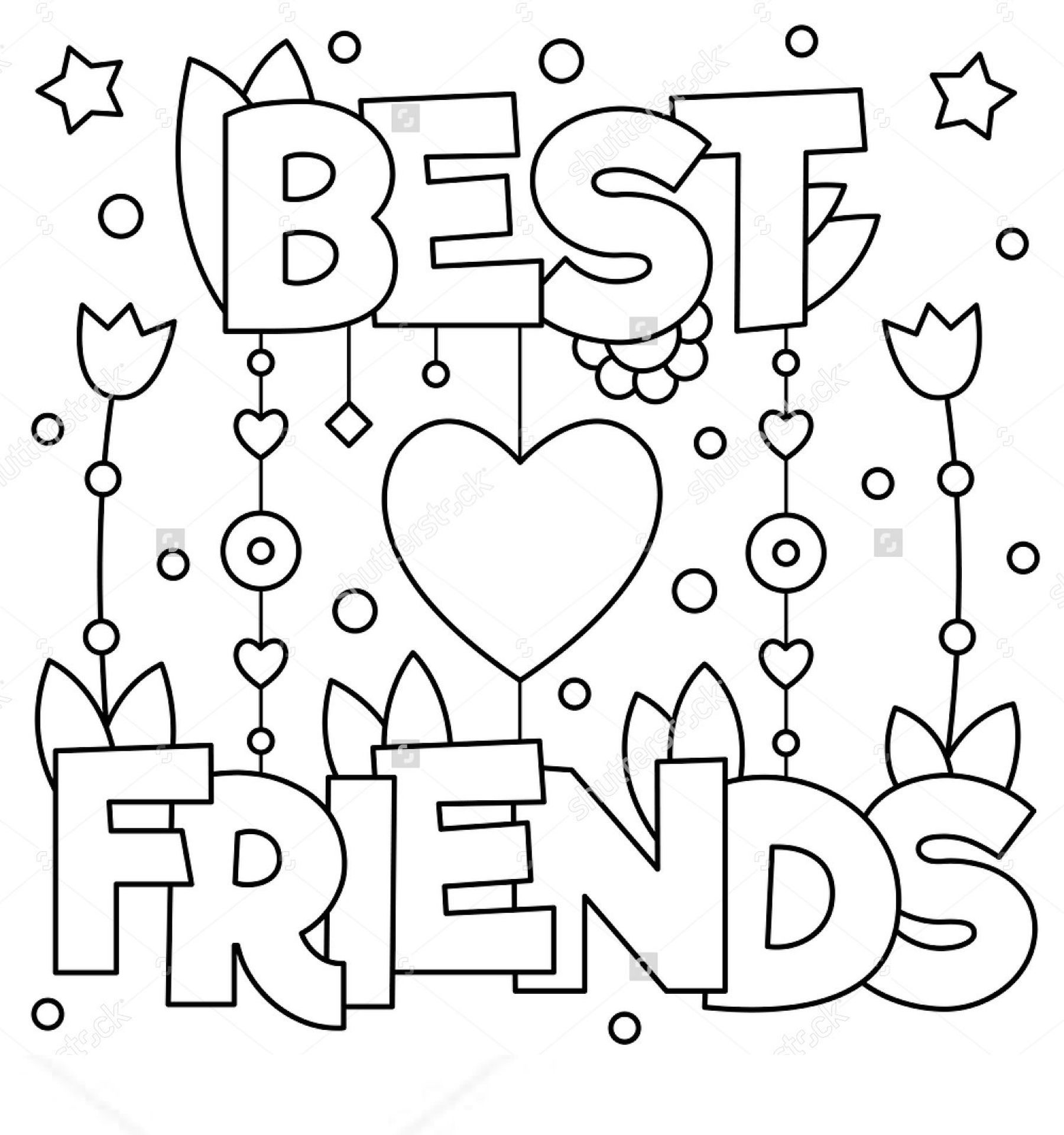 Best Friend Coloring Pages And Other Top 10 Themed Coloring Challenges