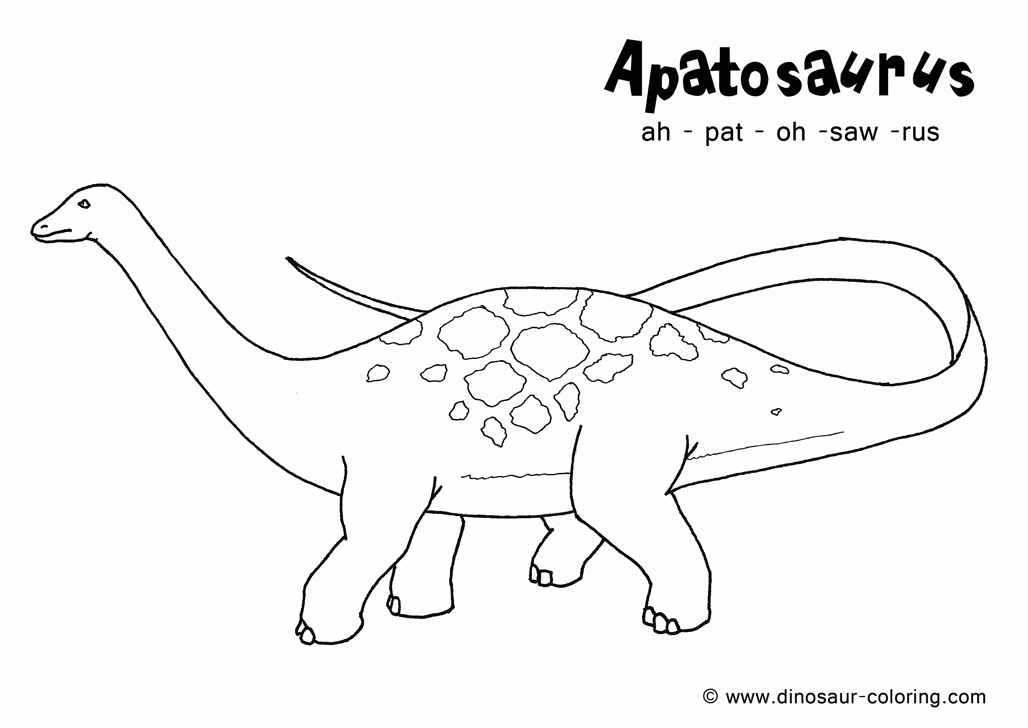 Long Neck Dinosaur Coloring Page - Coloring Home