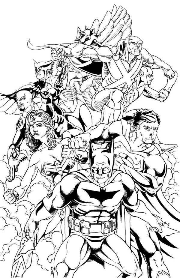 Justice League Of America - Coloring Pages for Kids and for Adults