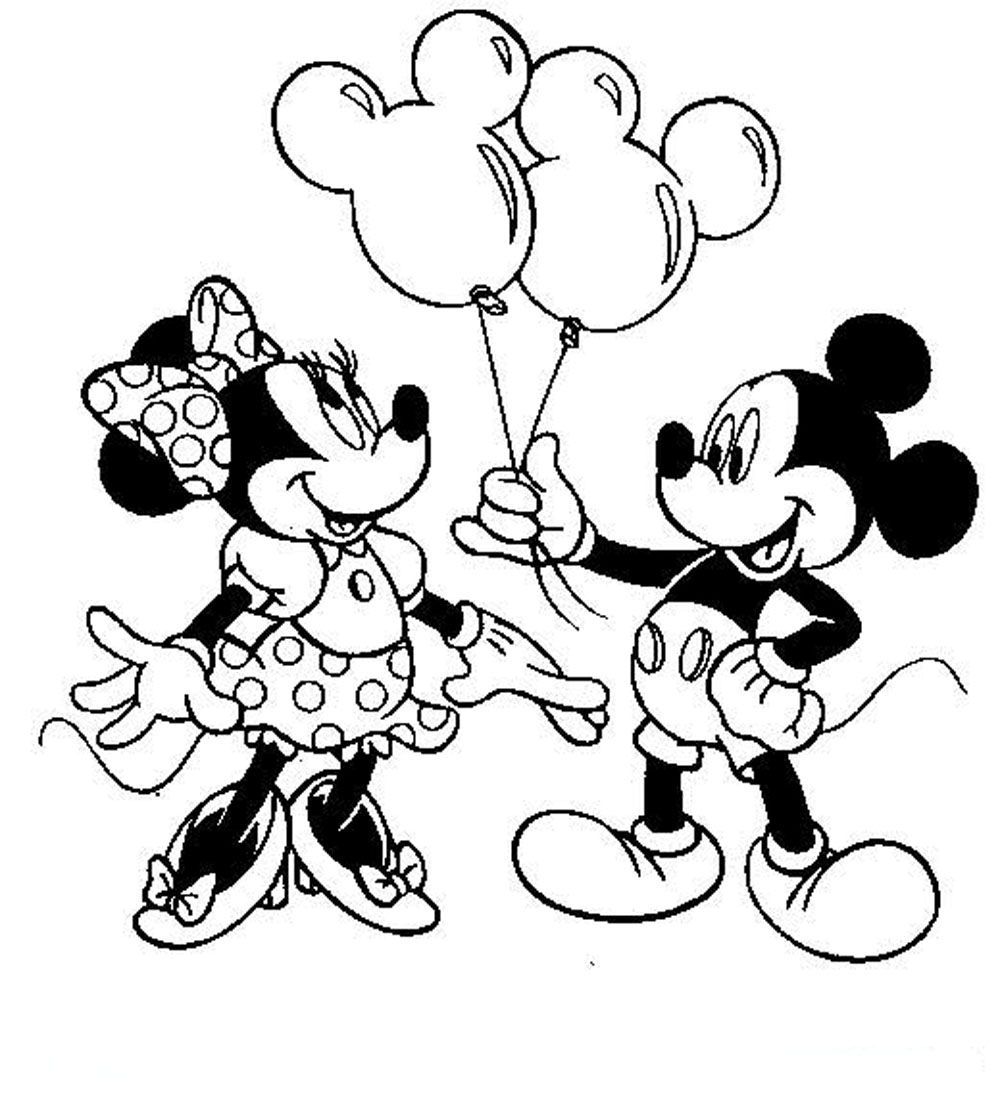 Mickey And Minnie Mouse Coloring Pages To Print For Free ...