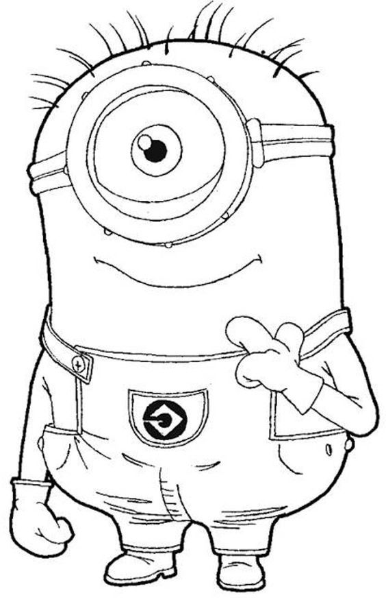 Download and Print One Eye Minion Despicable Me Coloring Pages ...