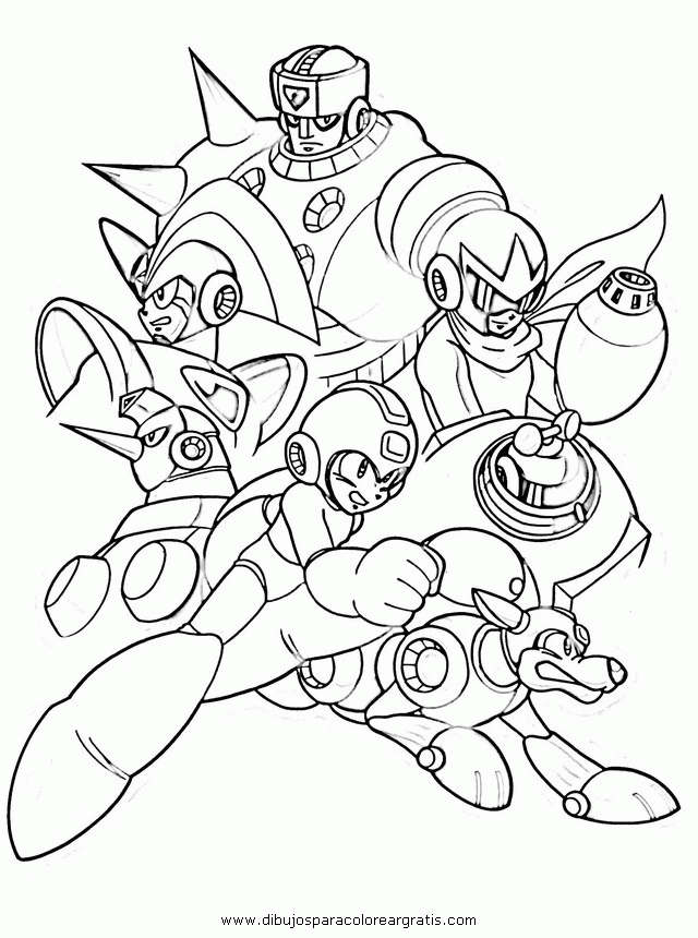 Megaman Coloring - Coloring Pages for Kids and for Adults